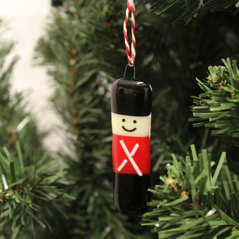 Fused Glass Toy Soldier Christmas Decoration